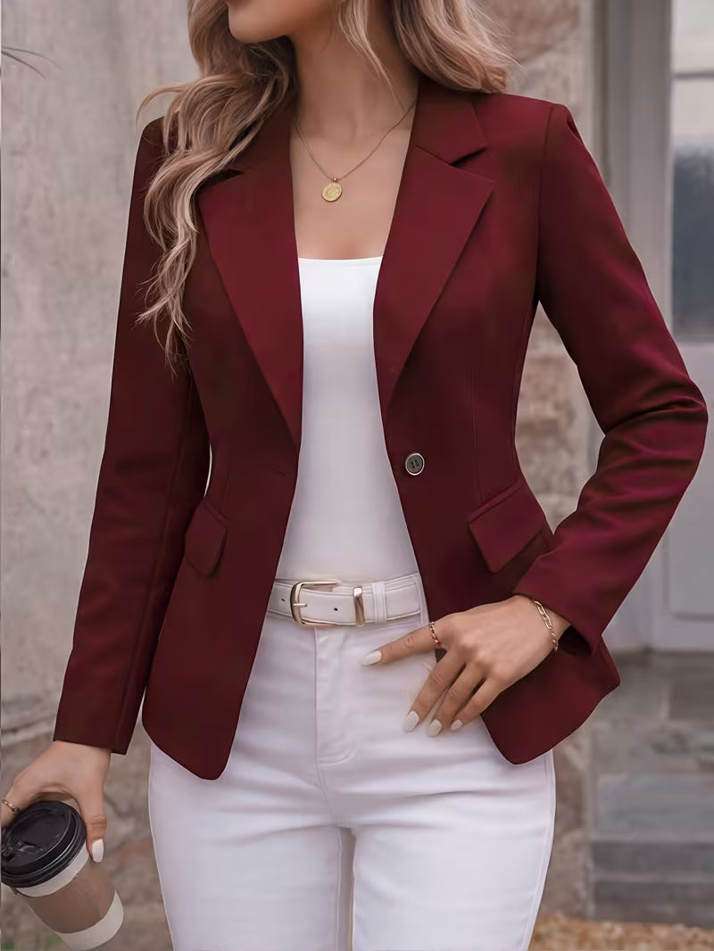 Slim-Fit Single-Button Blazer