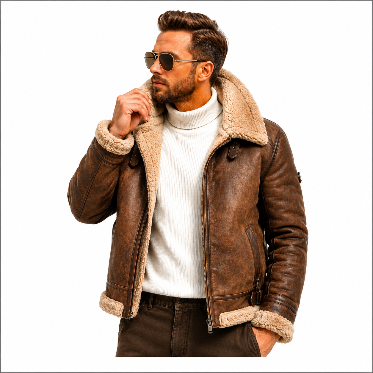 Men's Vintage  B-3 Aviator Jacket