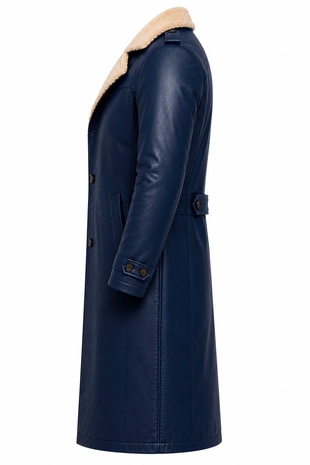 Men Shearling trench coat