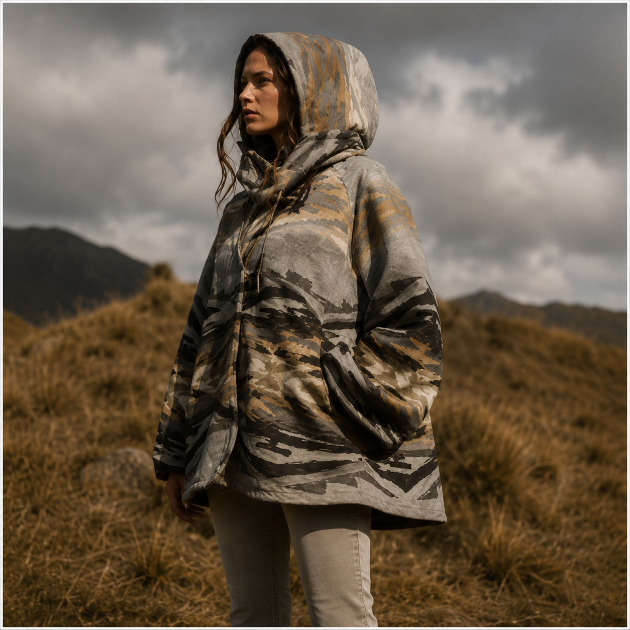 Yellowstone Beth Dutton Grey Aztec Coat