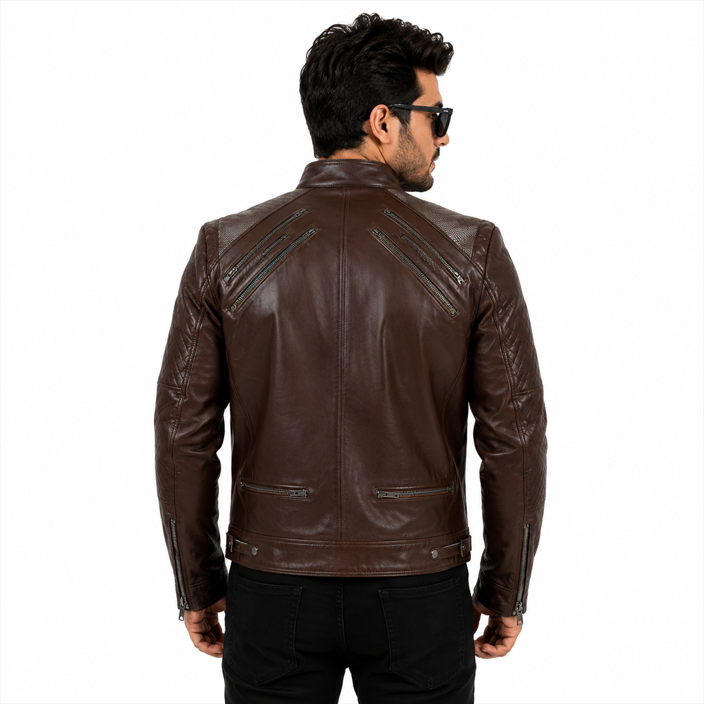 Michael Jackson Beat It Brown Leather Jacket