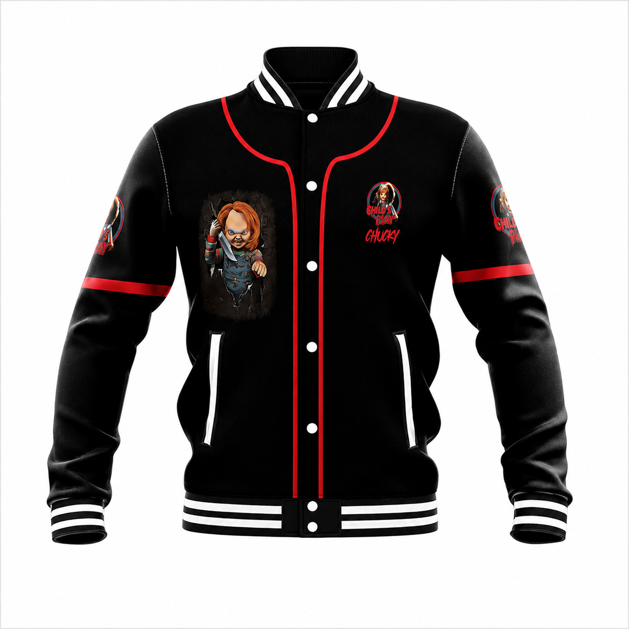 Horror Movie Snap Button Jacket