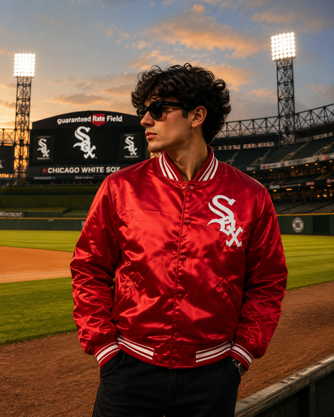 Chicago White Sox 1971 Authentic Vintage Satin Red Varsity Jacket