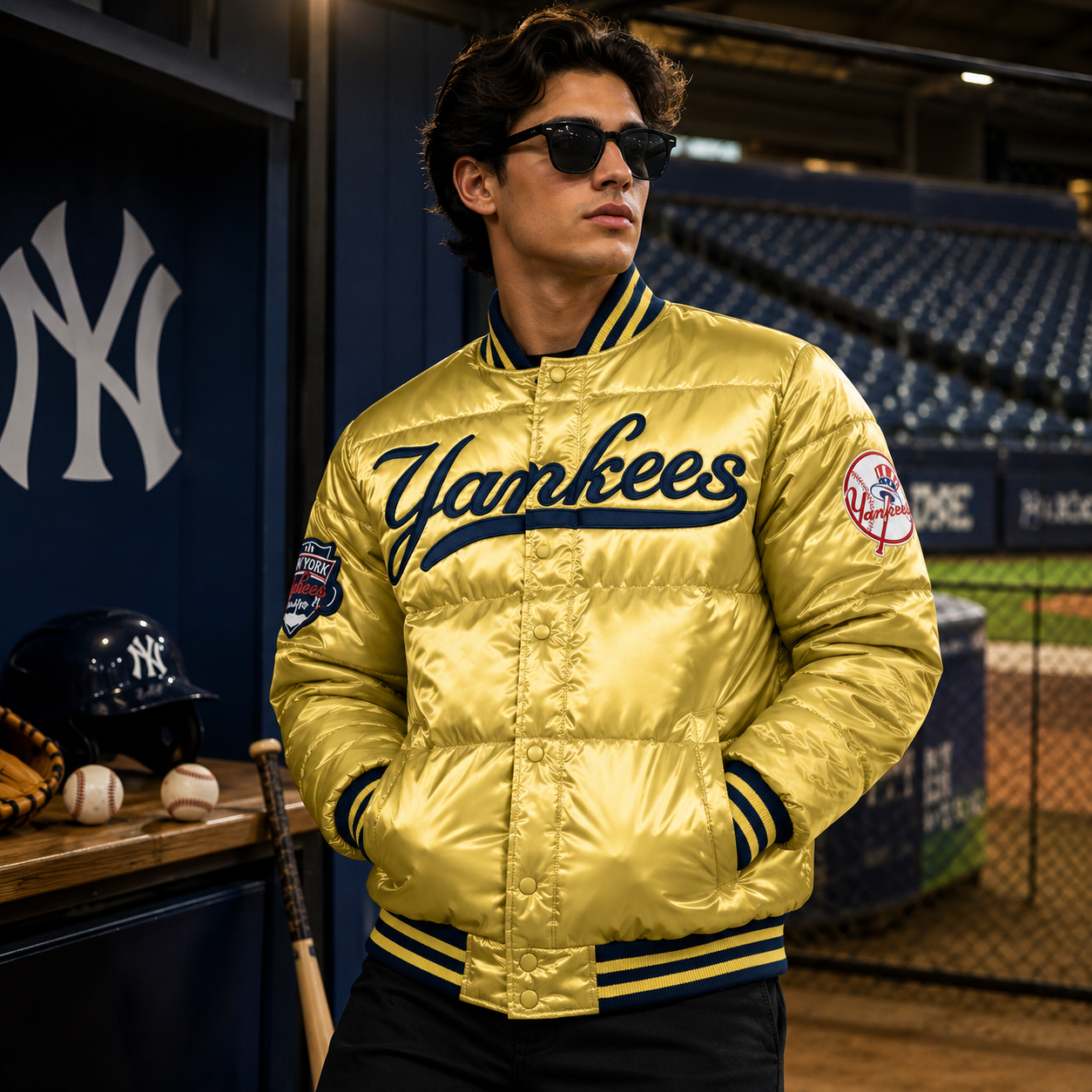 Yankees Bomber Satin Jacket