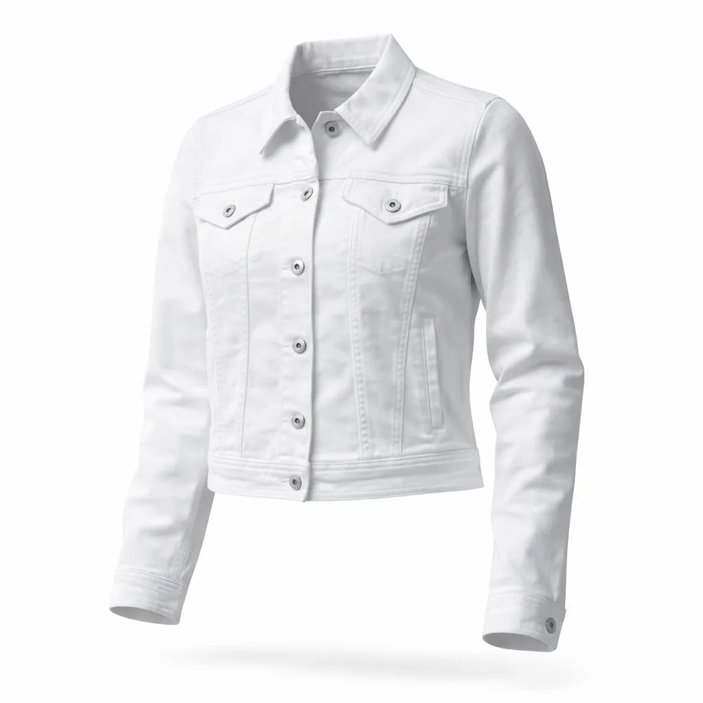 Classic White Denim Jacket