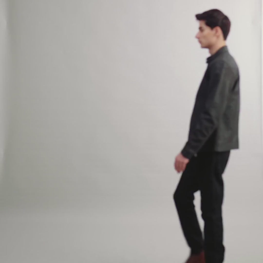 Zen Tumbled Black Leather Biker Jacket