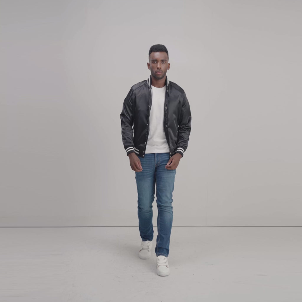Xander Black Varsity Jacket