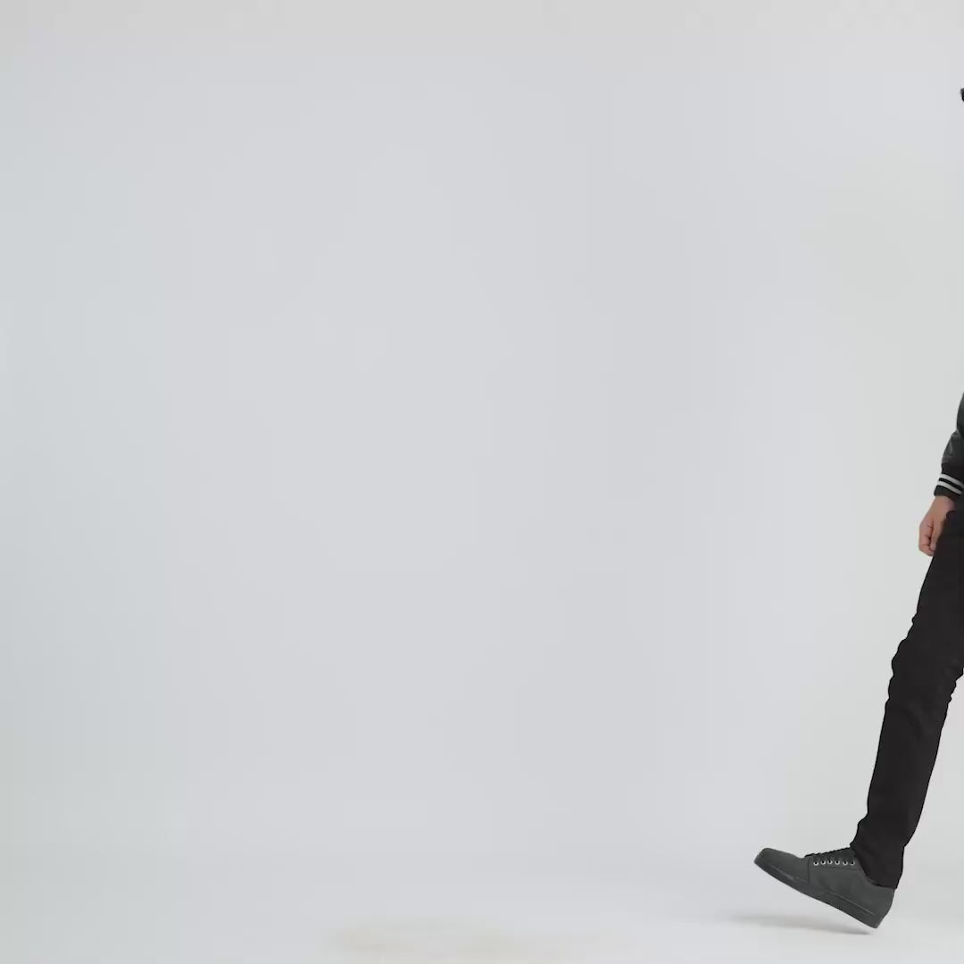 Liberte New York Black Leather Varsity Jacket