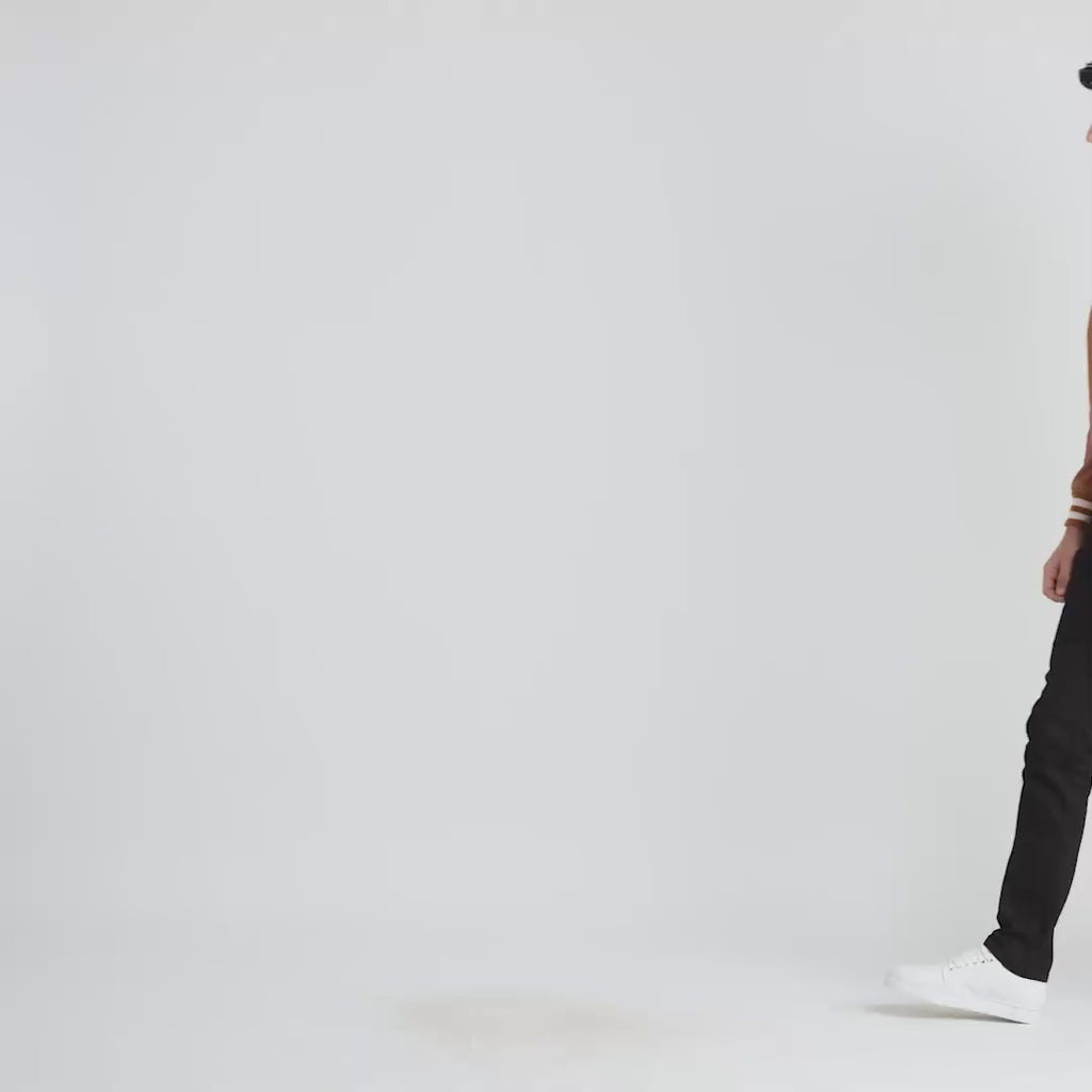 Pascal Maroon Leather Varsity Jacket